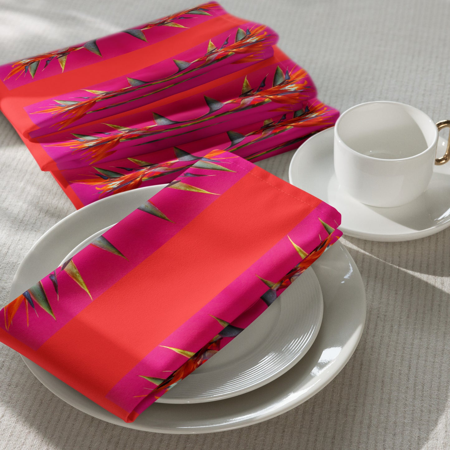 Florescence Pink Paradise Multi Cloth napkin set