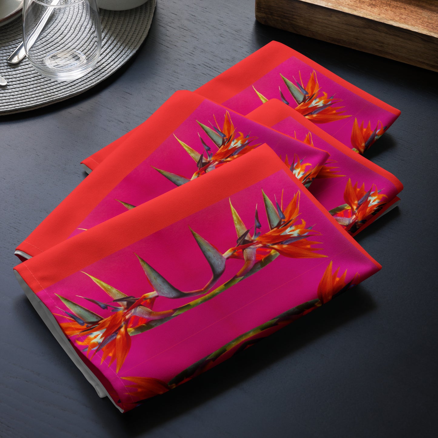 Florescence Pink Paradise Multi Cloth napkin set