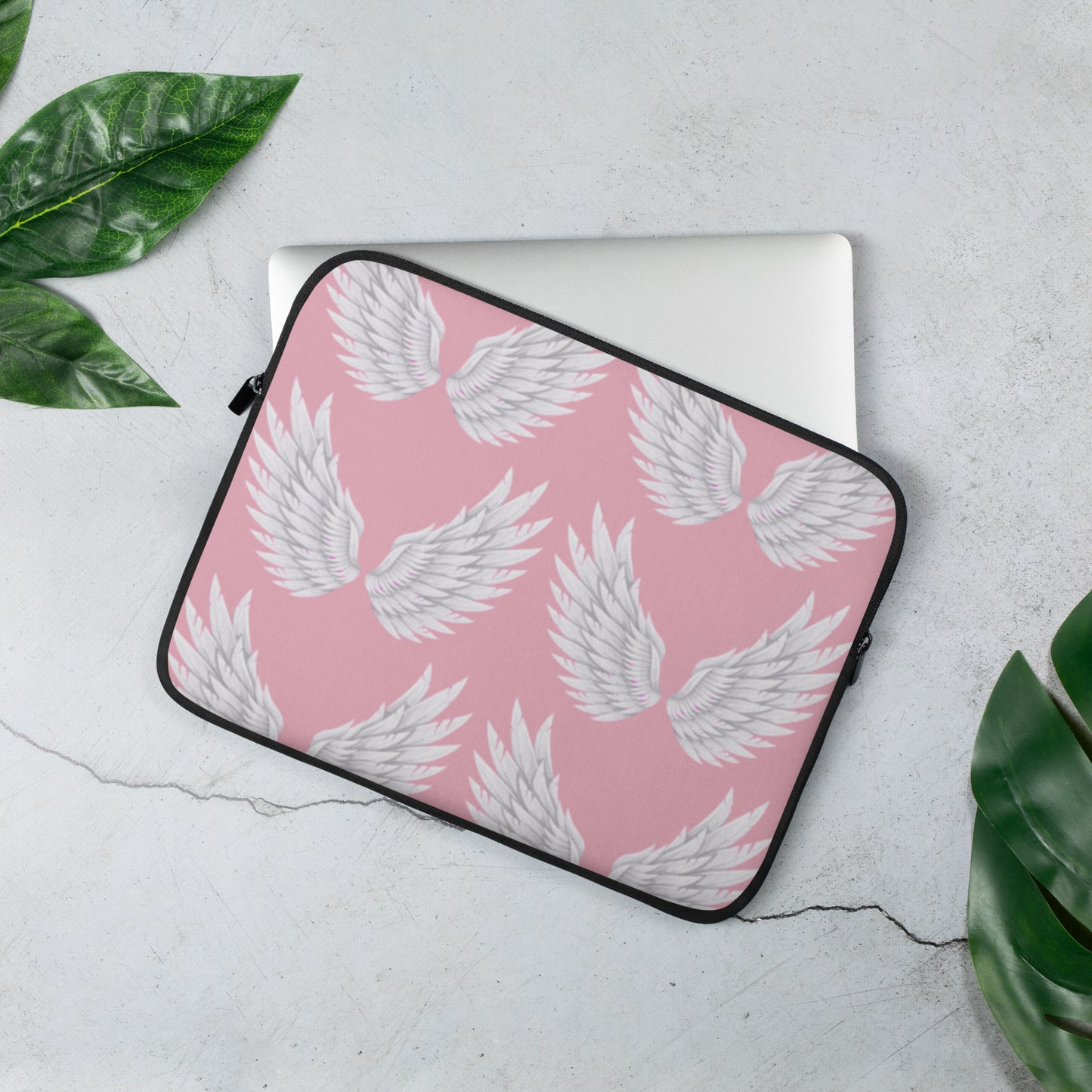 Wings Blush Pink Laptop Sleeve