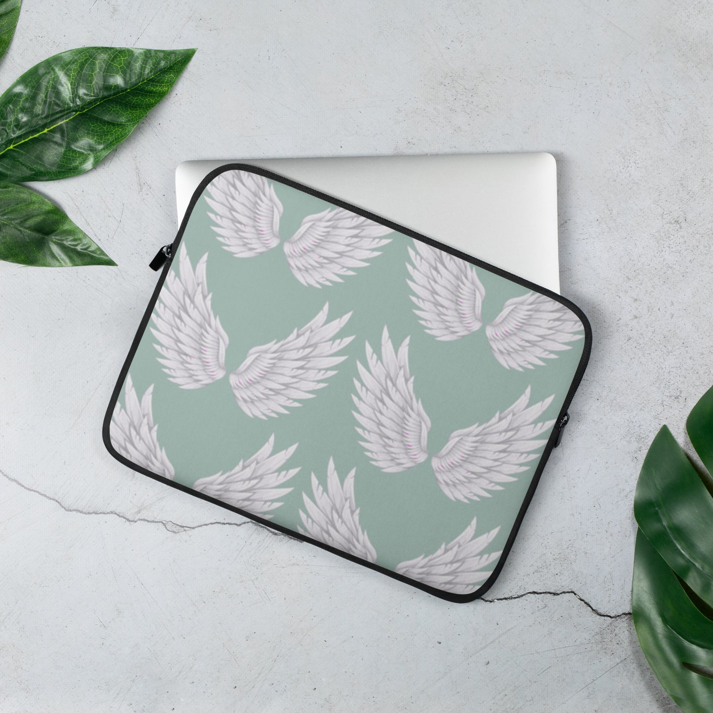 Wings Eau de Nil Laptop Sleeve