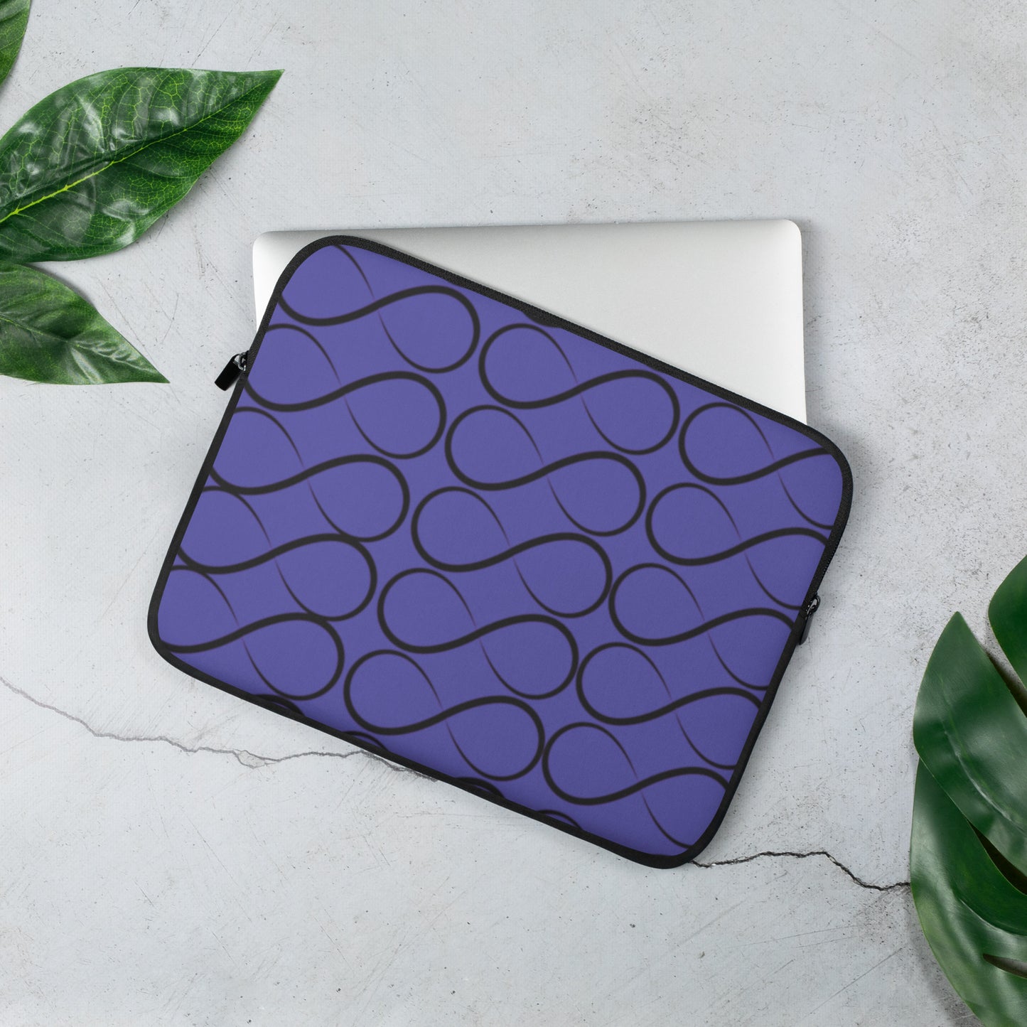 Purple and Black Infinity Laptop Sleeve