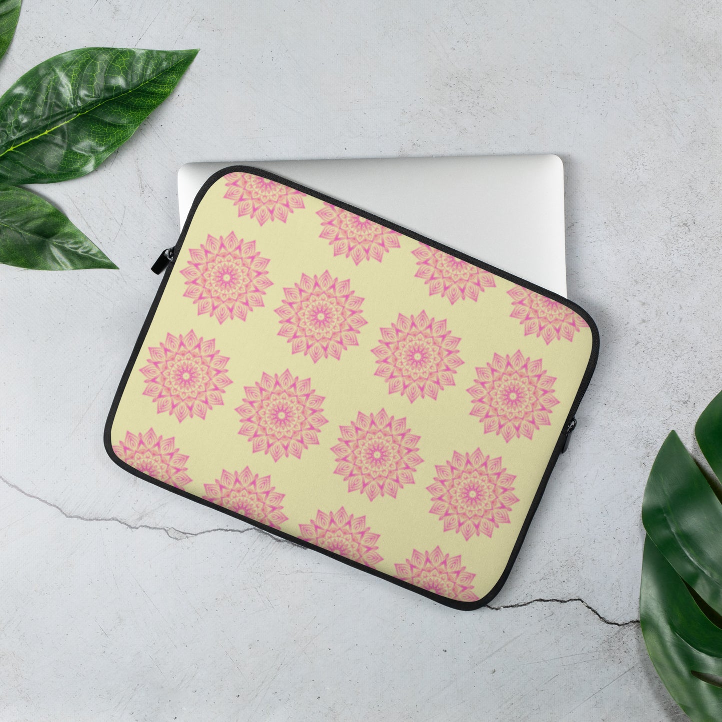 Mandala Logo Lemon Pink Laptop Sleeve