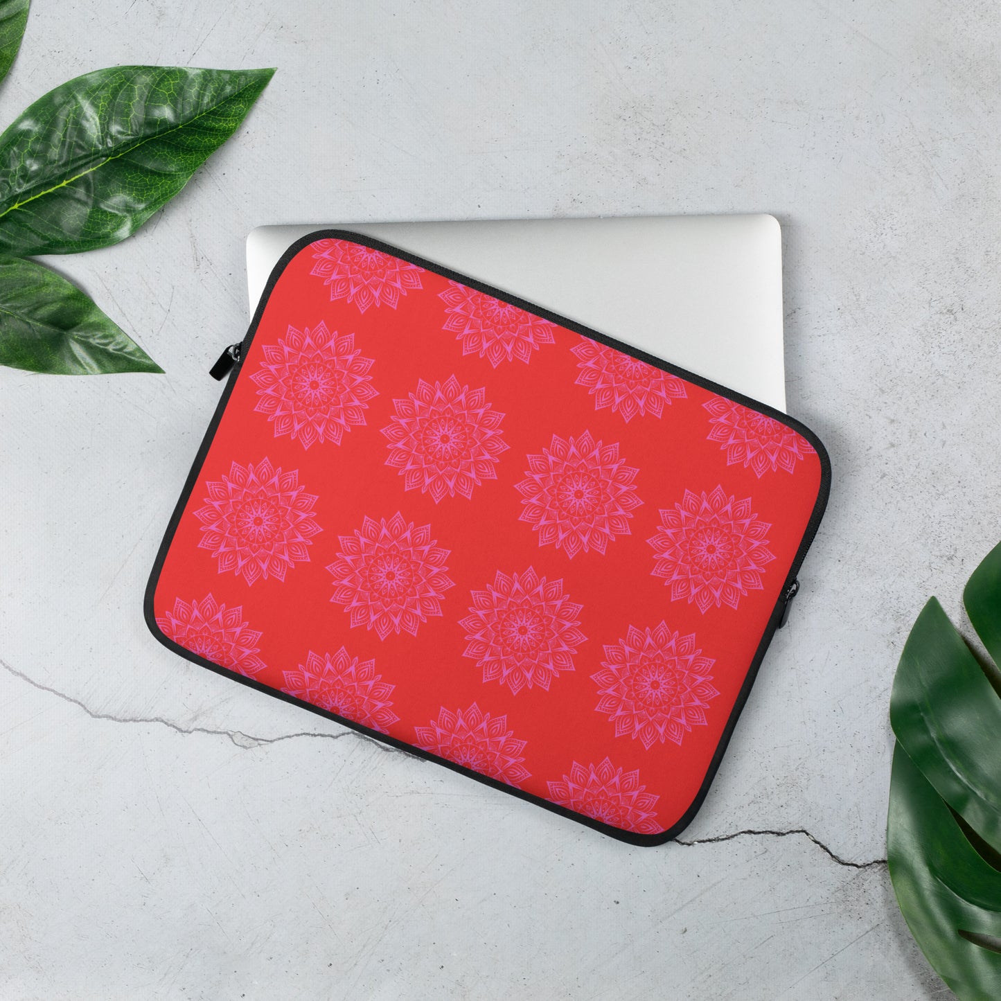 Mandala Logo Orange Pink Laptop Sleeve