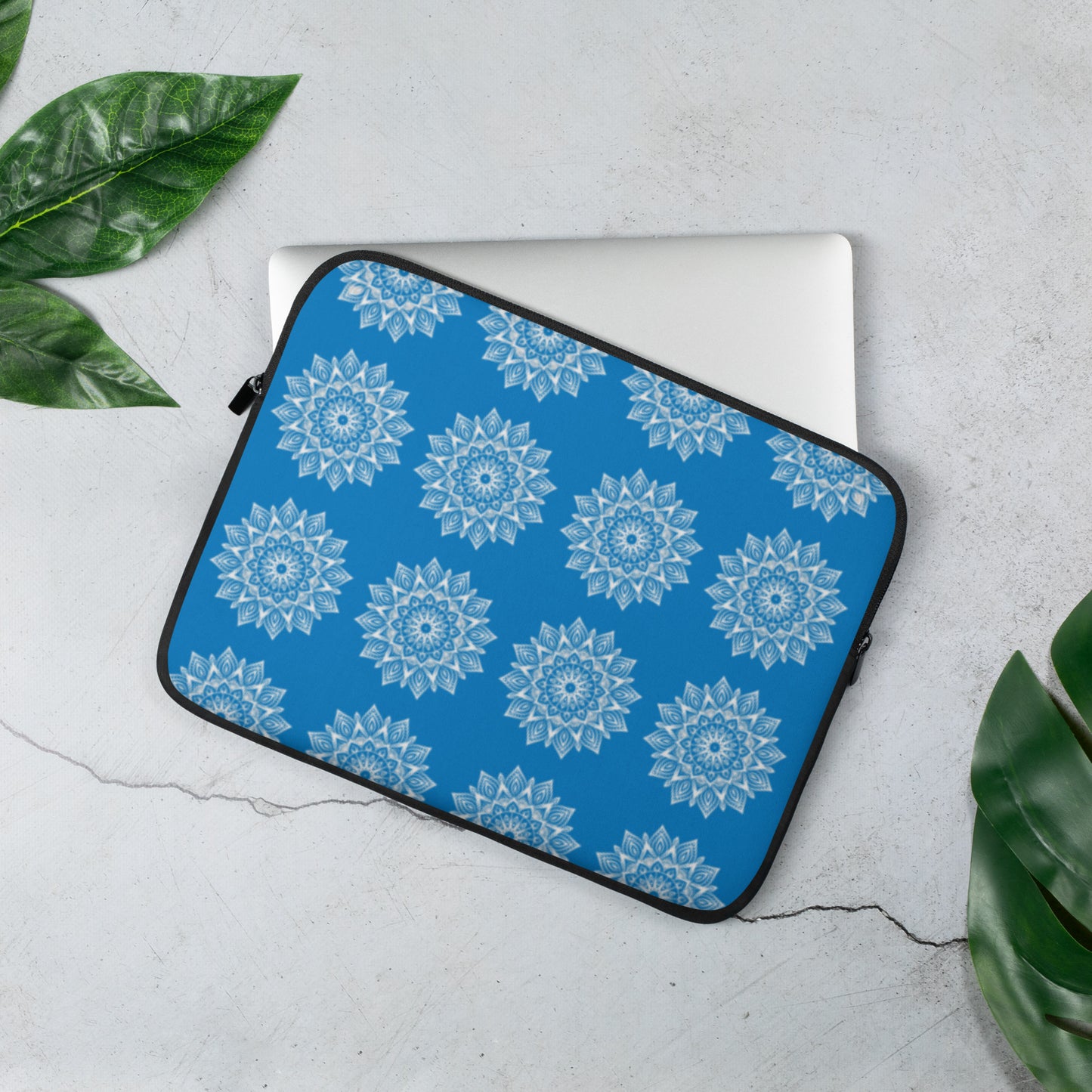 Rainbow Mandala Logo Blue Laptop Sleeve