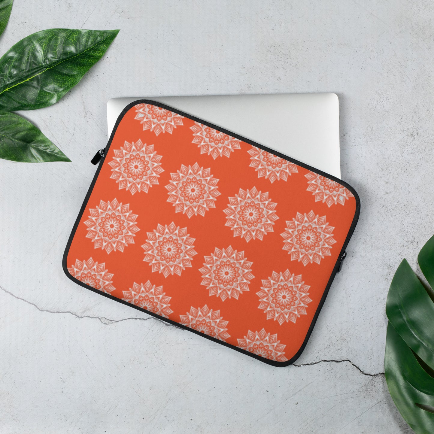 Rainbow Mandala Logo Orange Laptop Sleeve