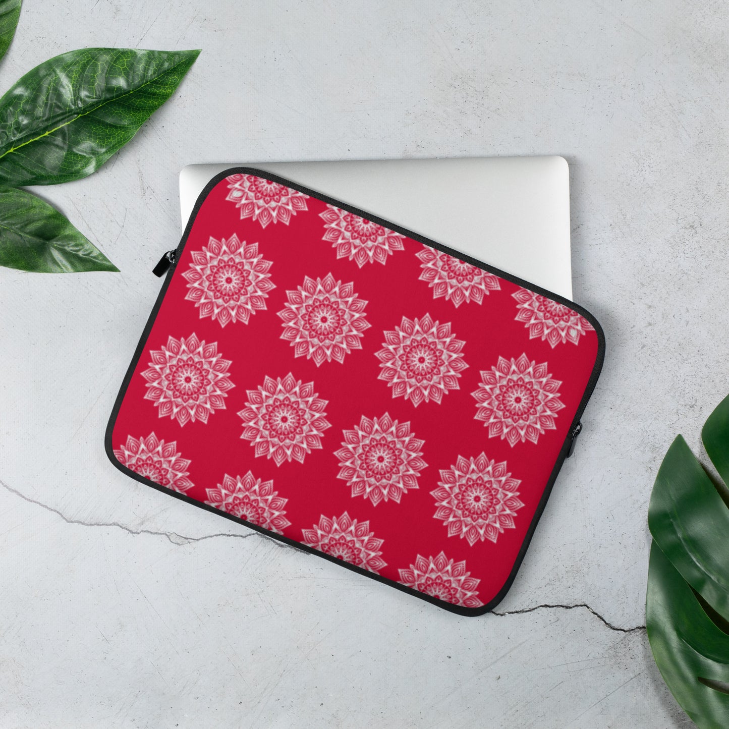 Rainbow Mandala Logo Red Laptop Sleeve