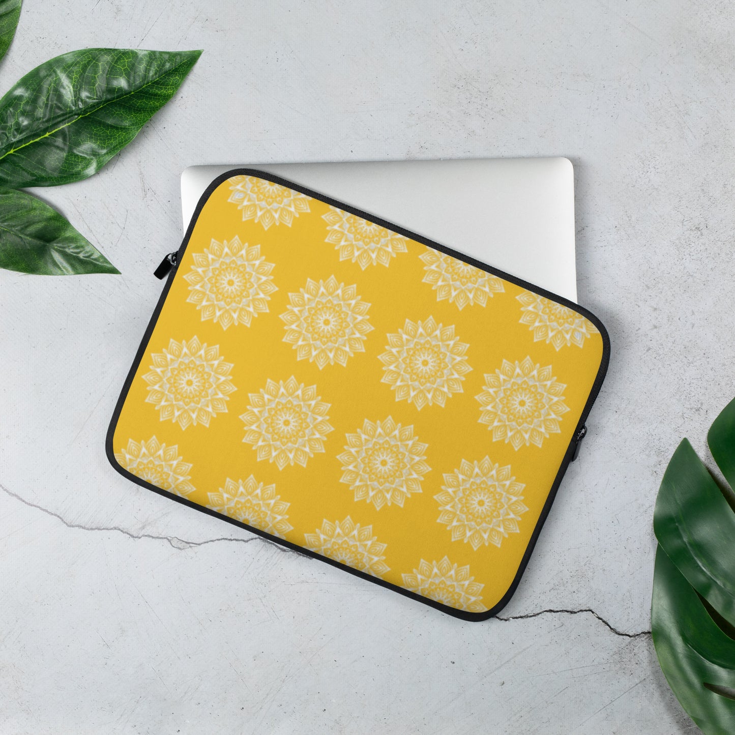 Rainbow Mandala Logo Yellow Laptop Sleeve