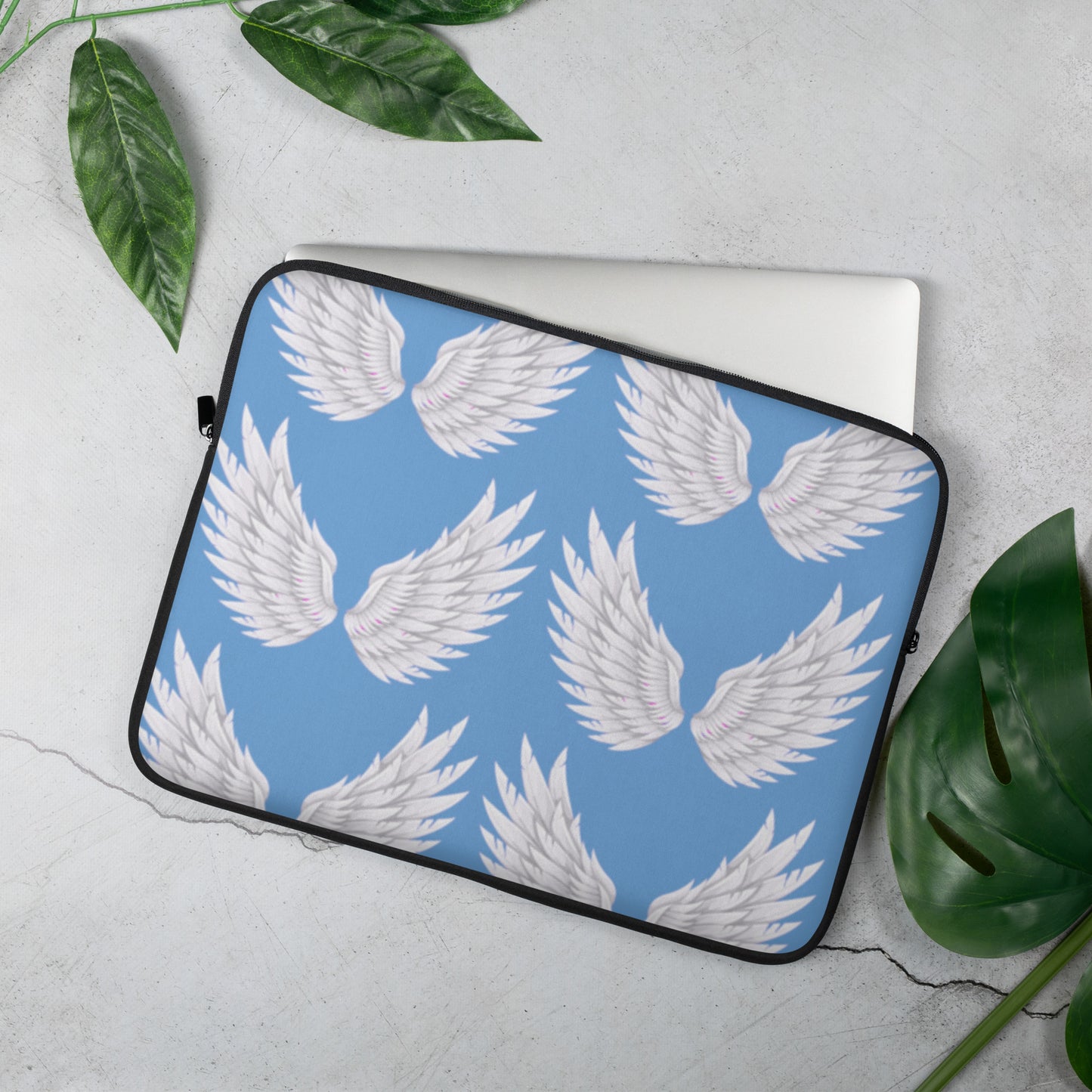 Wings Baby Blue Laptop Sleeve