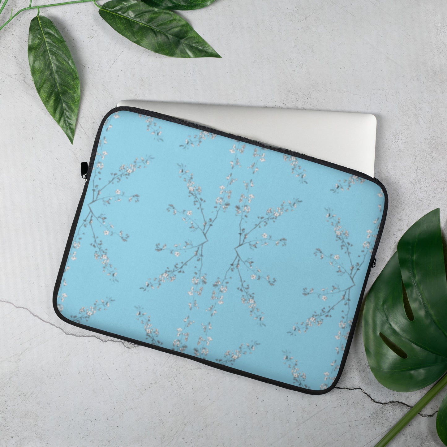 Spring Blossom Baby Blue Laptop Sleeve