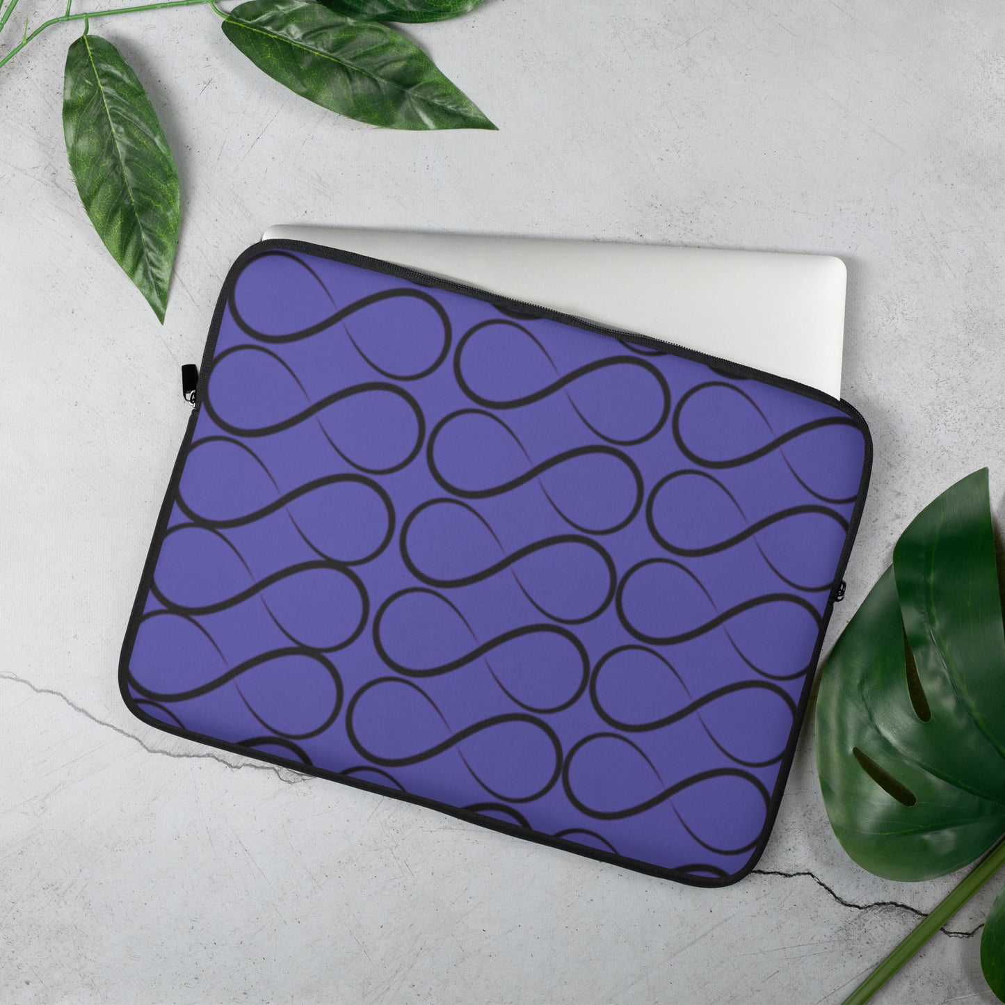 Purple and Black Infinity Laptop Sleeve