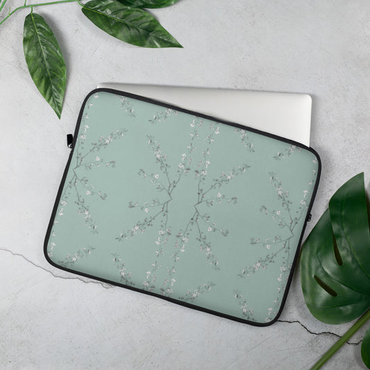 Spring Blossom Eau de Nil Laptop Sleeve