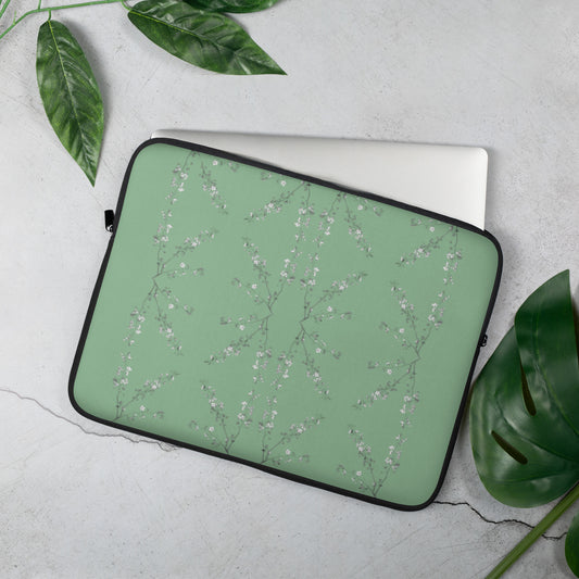 Spring Blossom Sage Laptop Sleeve