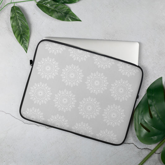 Mandala Logo Grey Laptop Sleeve