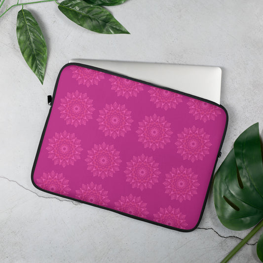 Mandala Logo Mulberry Pink Laptop Sleeve