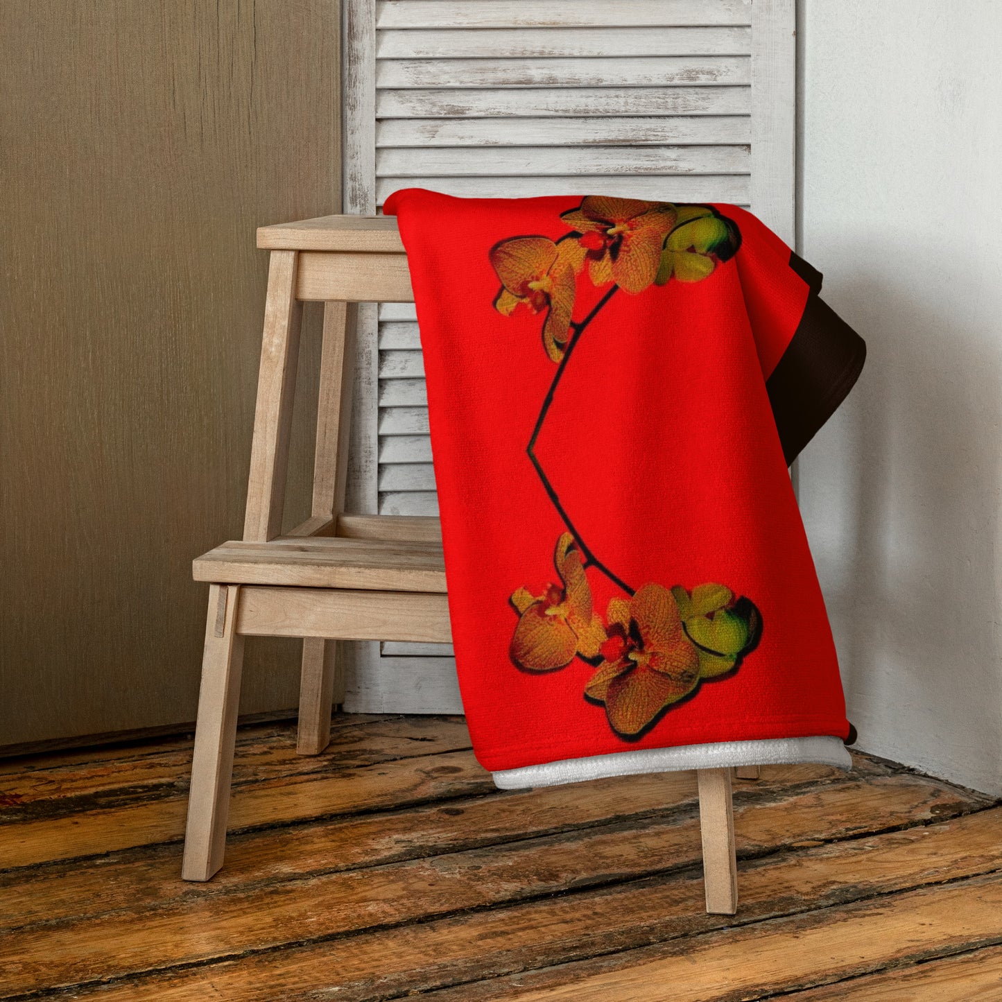 Florescence Raging Red Orchid Towel