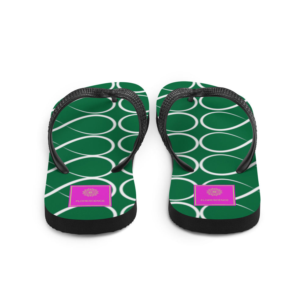 Infinity Emerald Green Flip-Flops