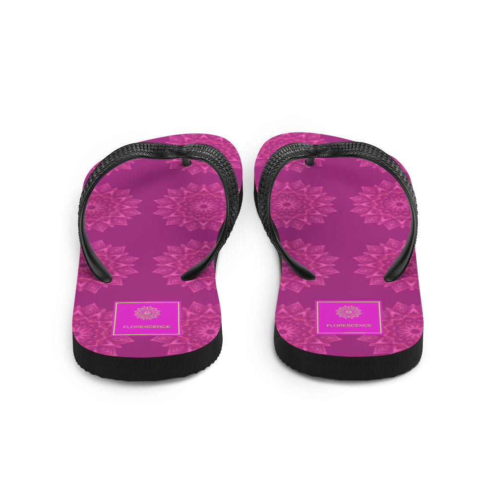 Mandala Logo Mulberry Pink Flip-Flops