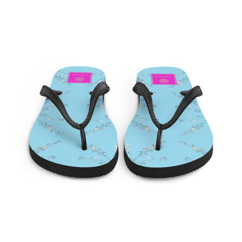 Spring Blossom Baby Blue Flip-Flops