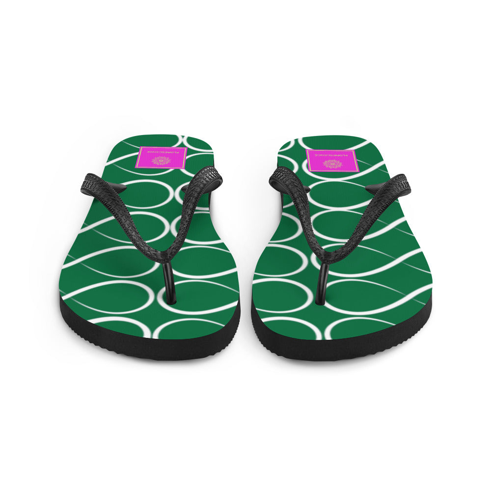 Infinity Emerald Green Flip-Flops