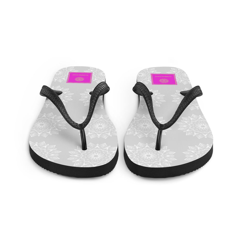 Mandala Logo Grey Flip-Flops