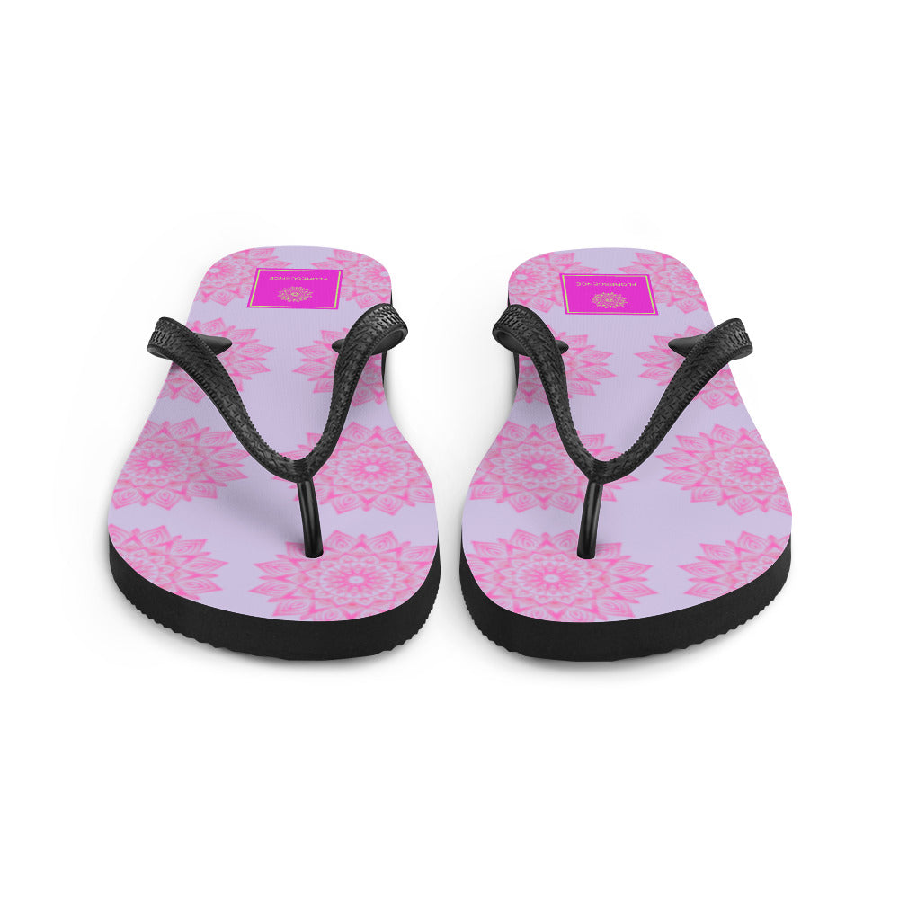 Mandala Logo Lilac Pink Flip-Flops