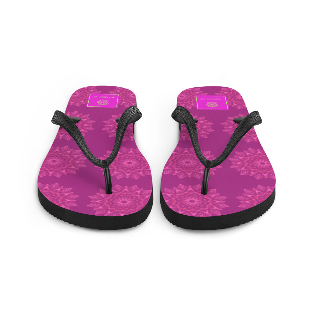 Mandala Logo Mulberry Pink Flip-Flops