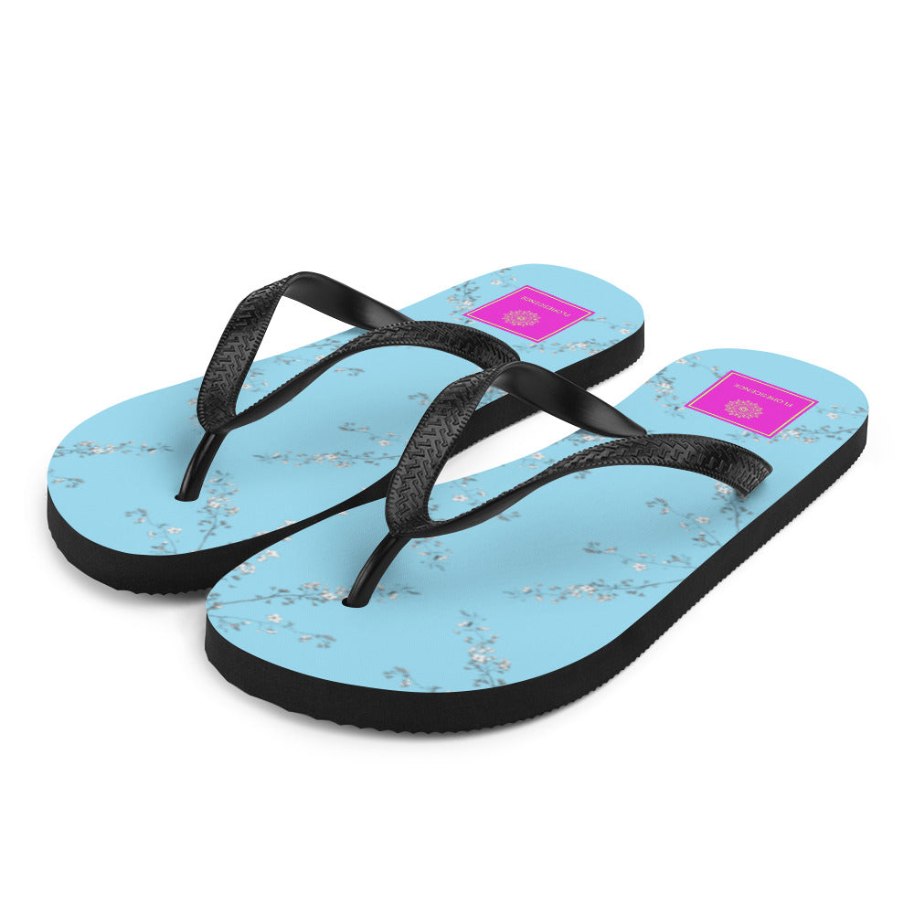 Spring Blossom Baby Blue Flip-Flops