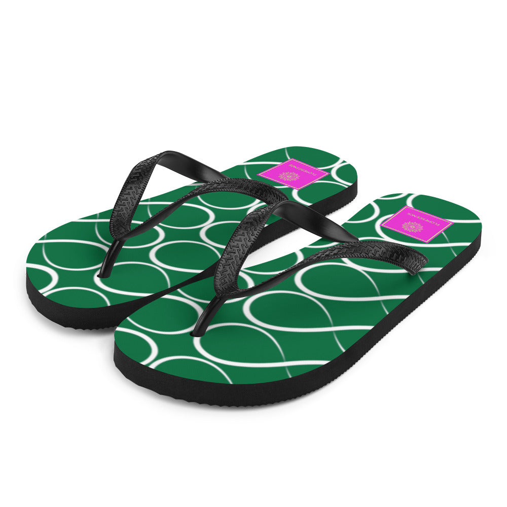 Infinity Emerald Green Flip-Flops