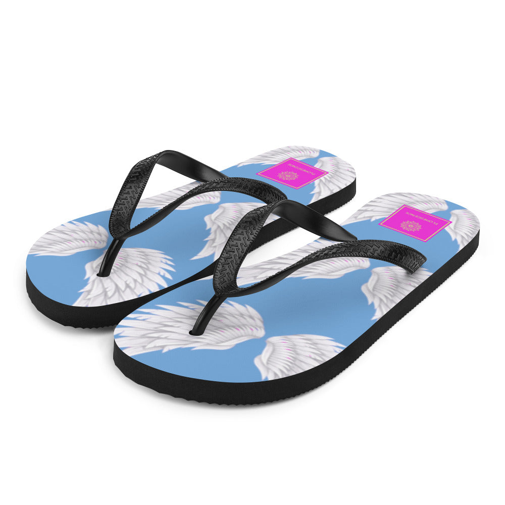 Wings Baby Blue Flip-Flops