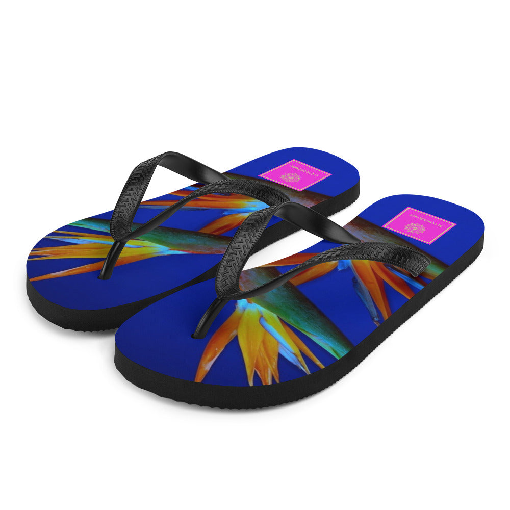 Blue Bird Florescence Flip-Flops