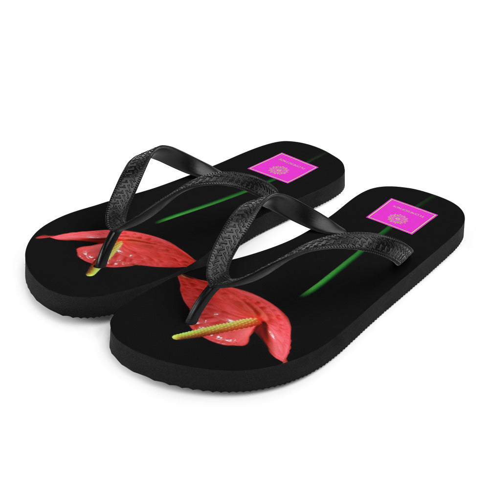 Evening Elegance Florescence Flip-Flops