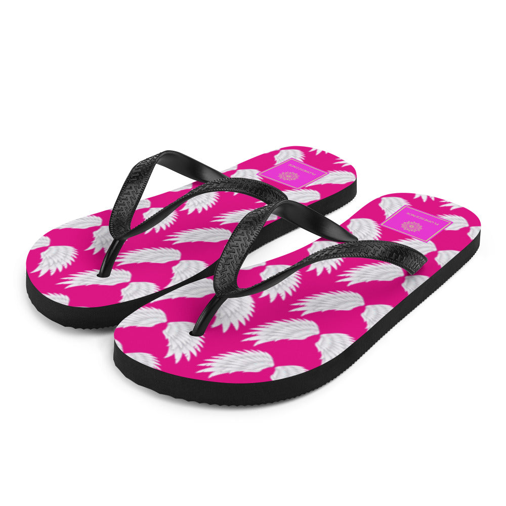 Wings Fuchsia Multi  Flip-Flops