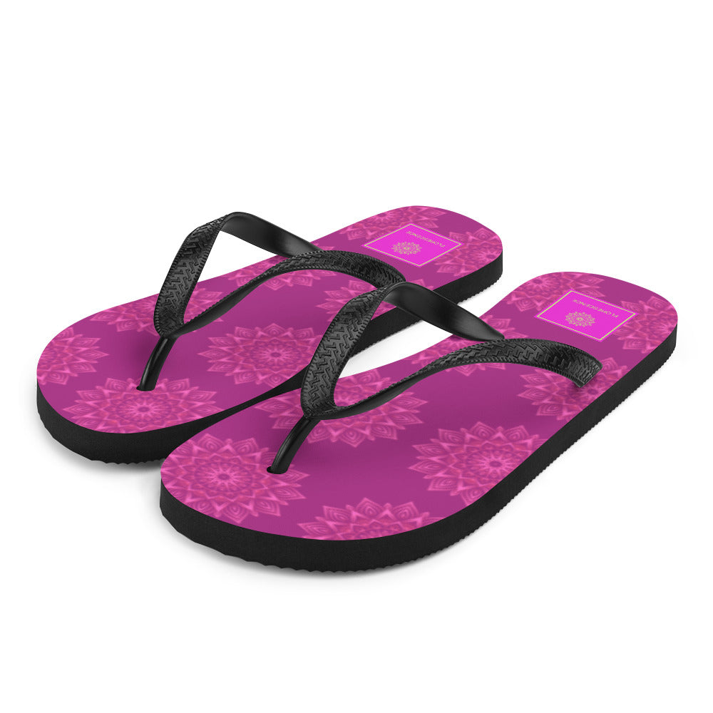 Mandala Logo Mulberry Pink Flip-Flops