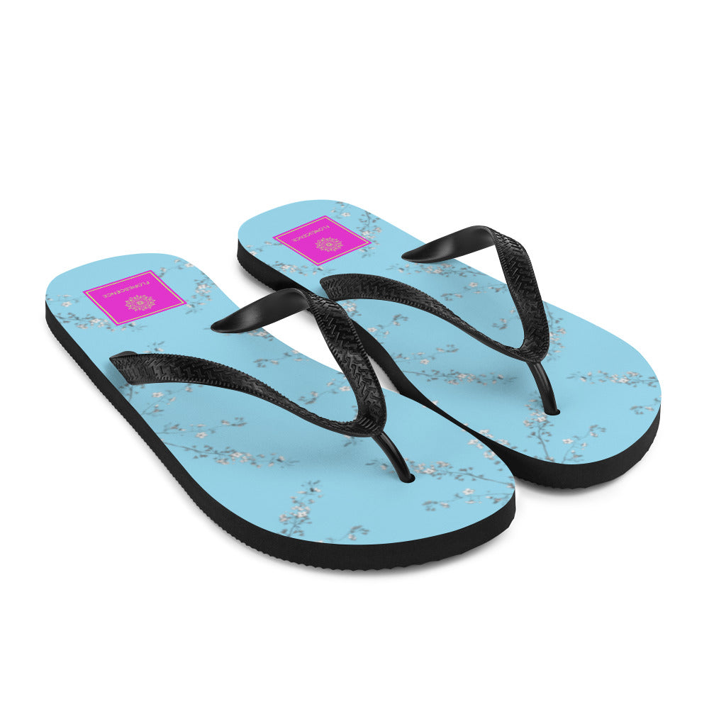 Spring Blossom Baby Blue Flip-Flops