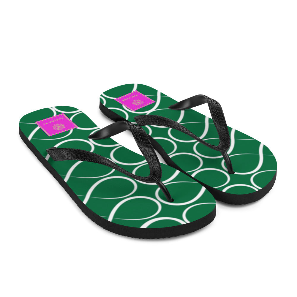 Infinity Emerald Green Flip-Flops