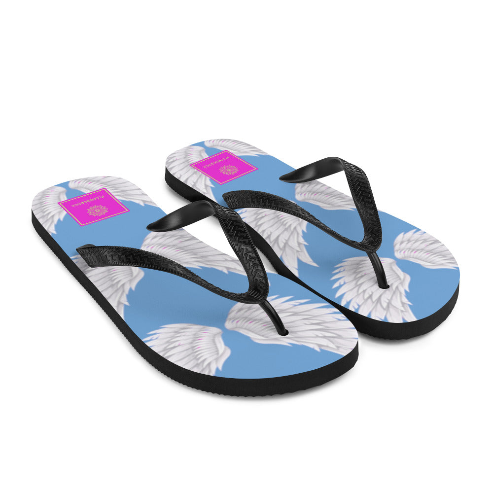 Wings Baby Blue Flip-Flops