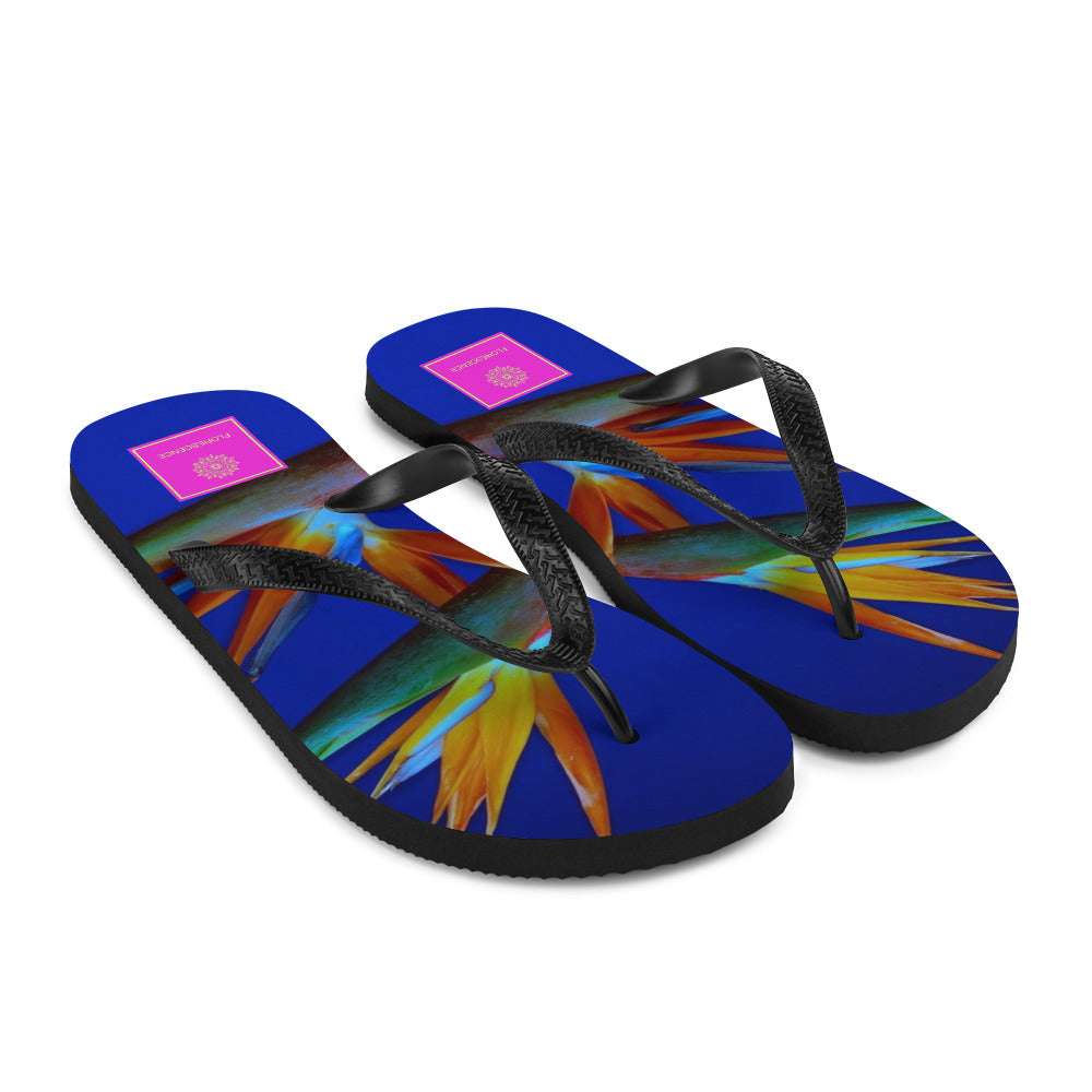 Blue Bird Florescence Flip-Flops