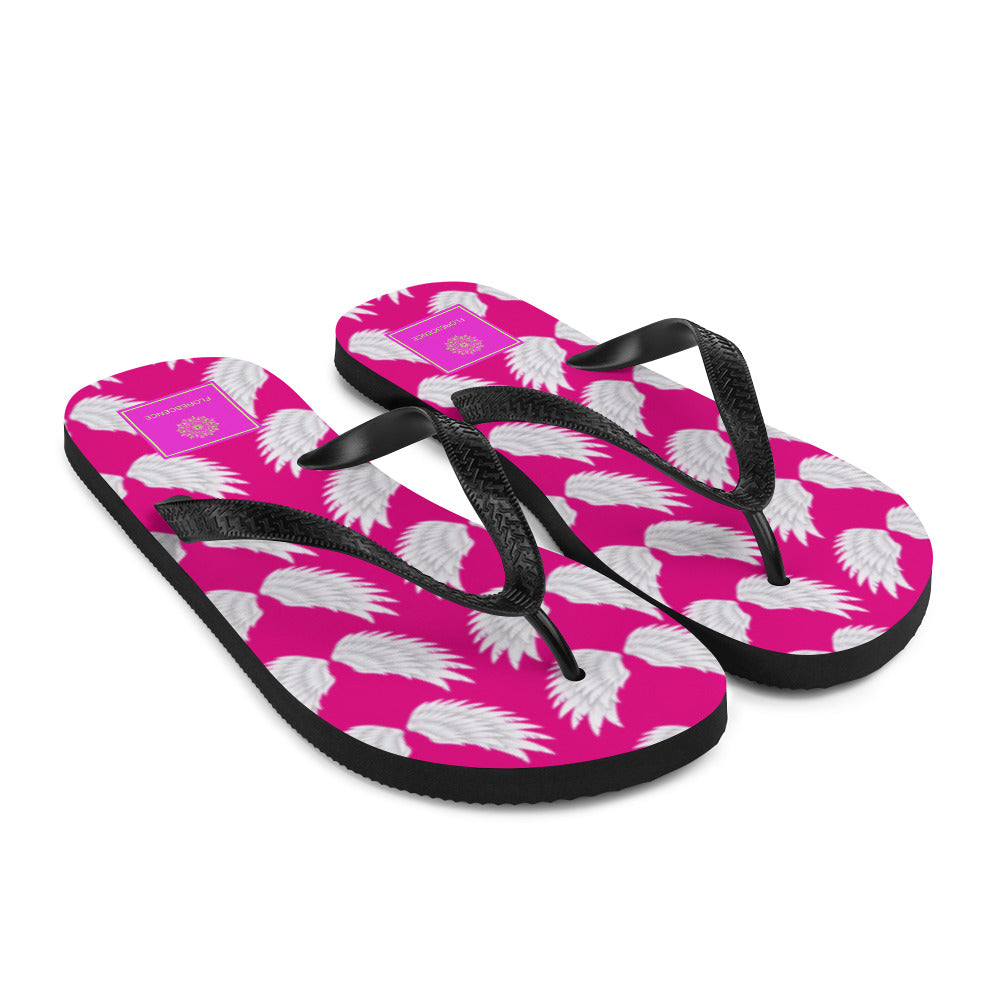 Wings Fuchsia Multi  Flip-Flops