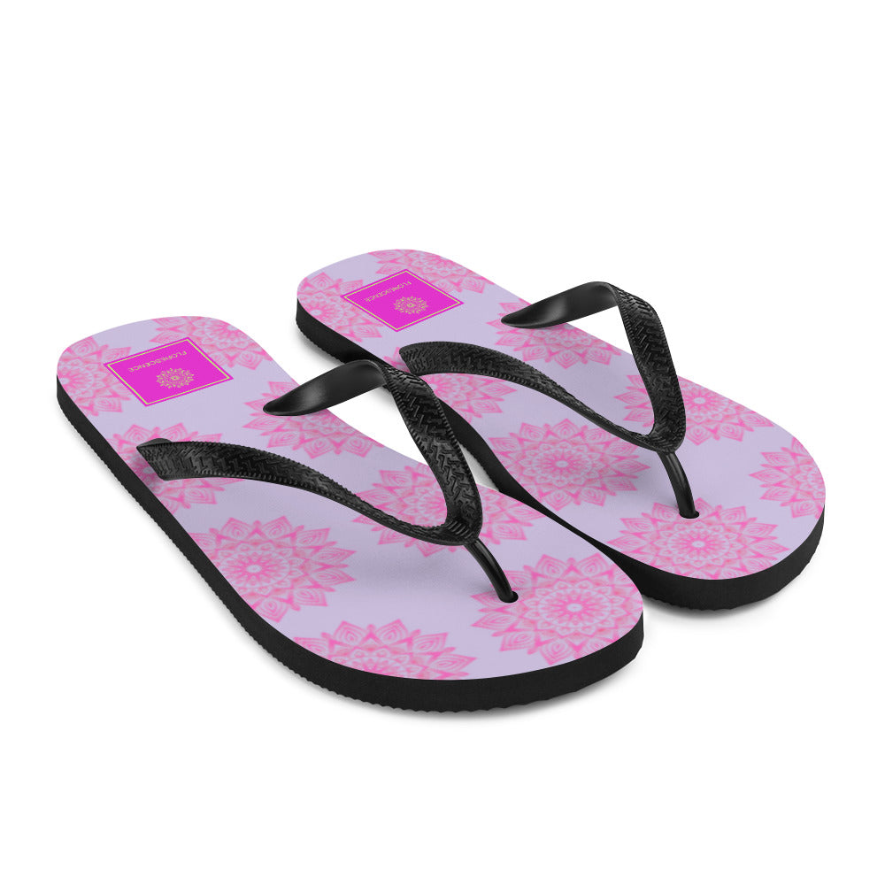 Mandala Logo Lilac Pink Flip-Flops