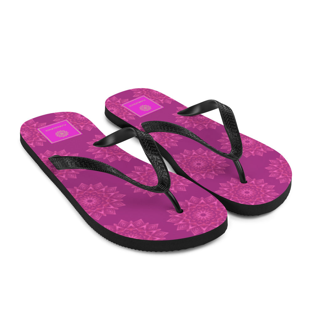 Mandala Logo Mulberry Pink Flip-Flops