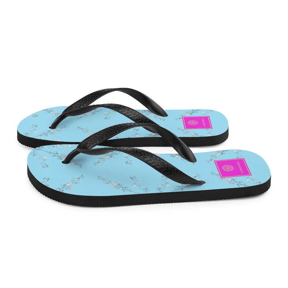 Spring Blossom Baby Blue Flip-Flops