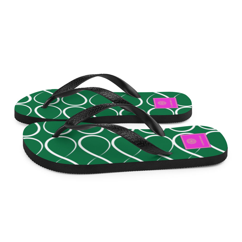 Infinity Emerald Green Flip-Flops