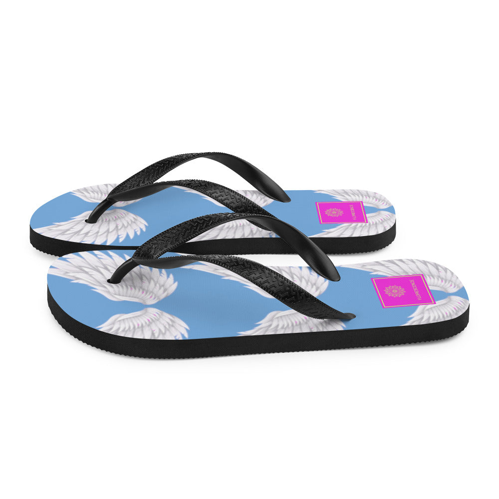 Wings Baby Blue Flip-Flops