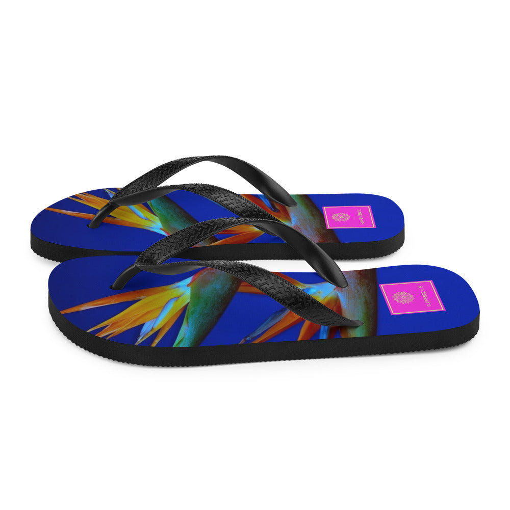 Blue Bird Florescence Flip-Flops