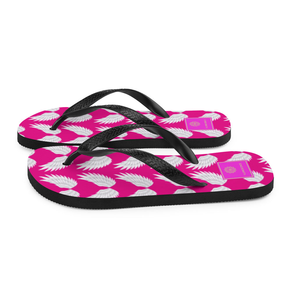 Wings Fuchsia Multi  Flip-Flops