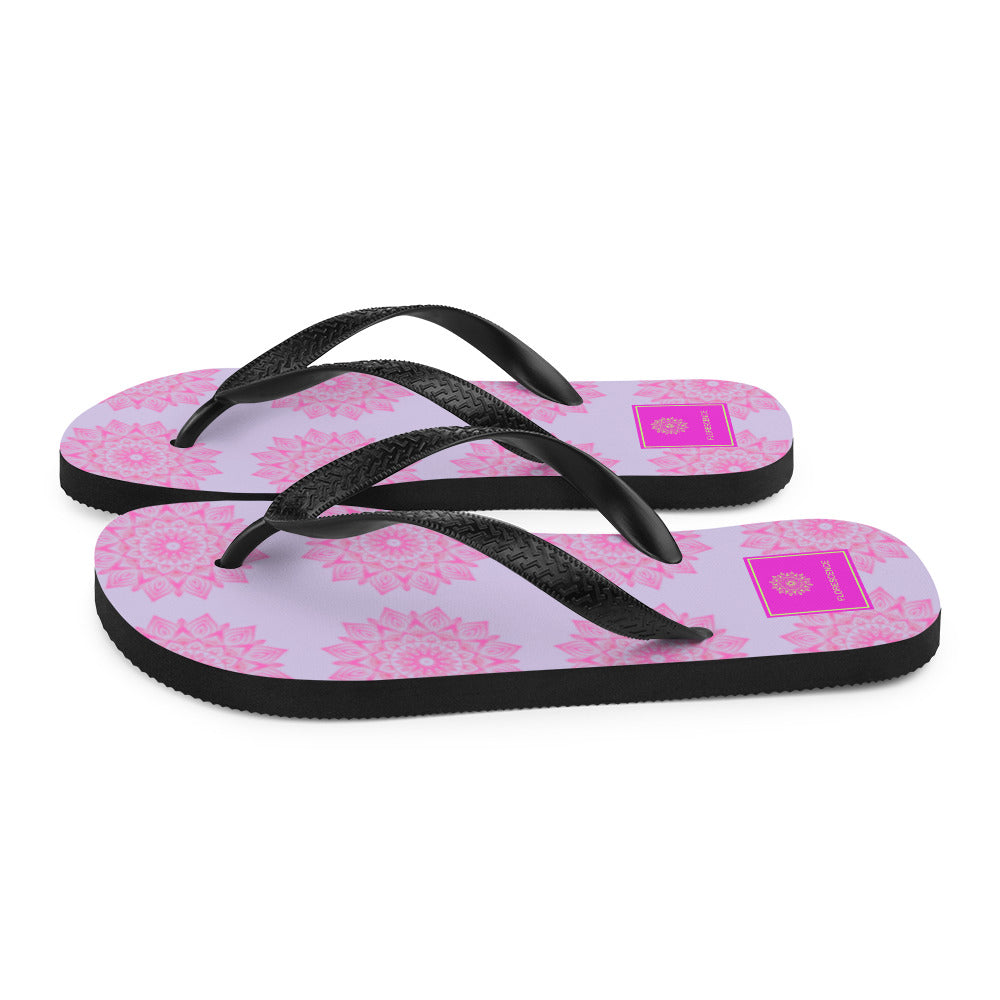 Mandala Logo Lilac Pink Flip-Flops