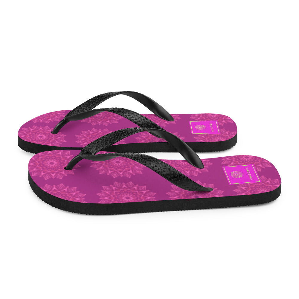 Mandala Logo Mulberry Pink Flip-Flops