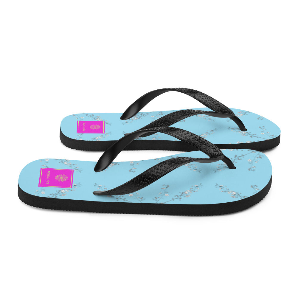 Spring Blossom Baby Blue Flip-Flops