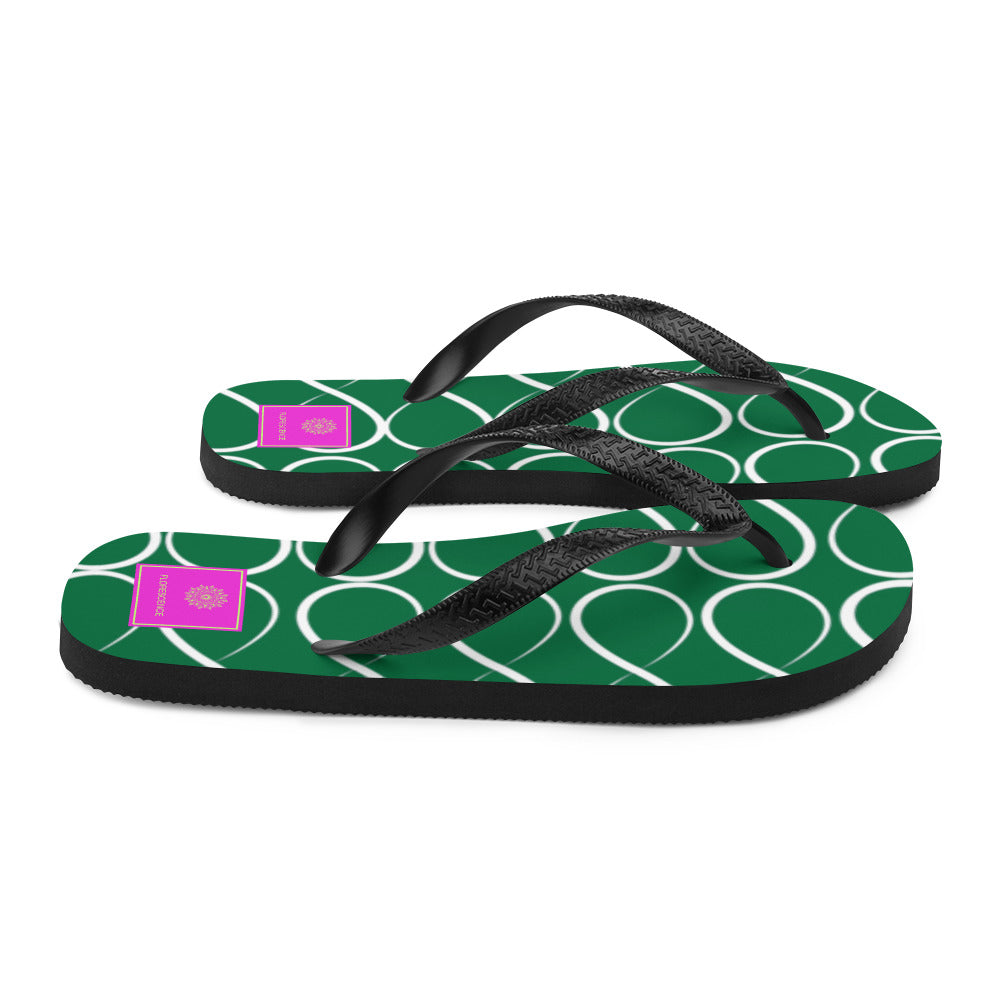 Infinity Emerald Green Flip-Flops