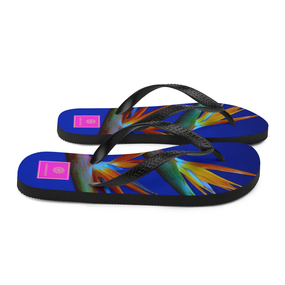 Blue Bird Florescence Flip-Flops